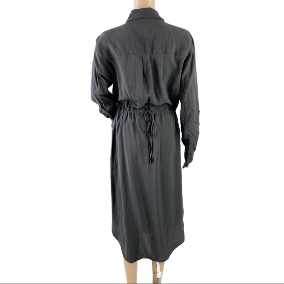 Maeve Anthropology grey long shirt dress size 8 - Picture 4 of 6